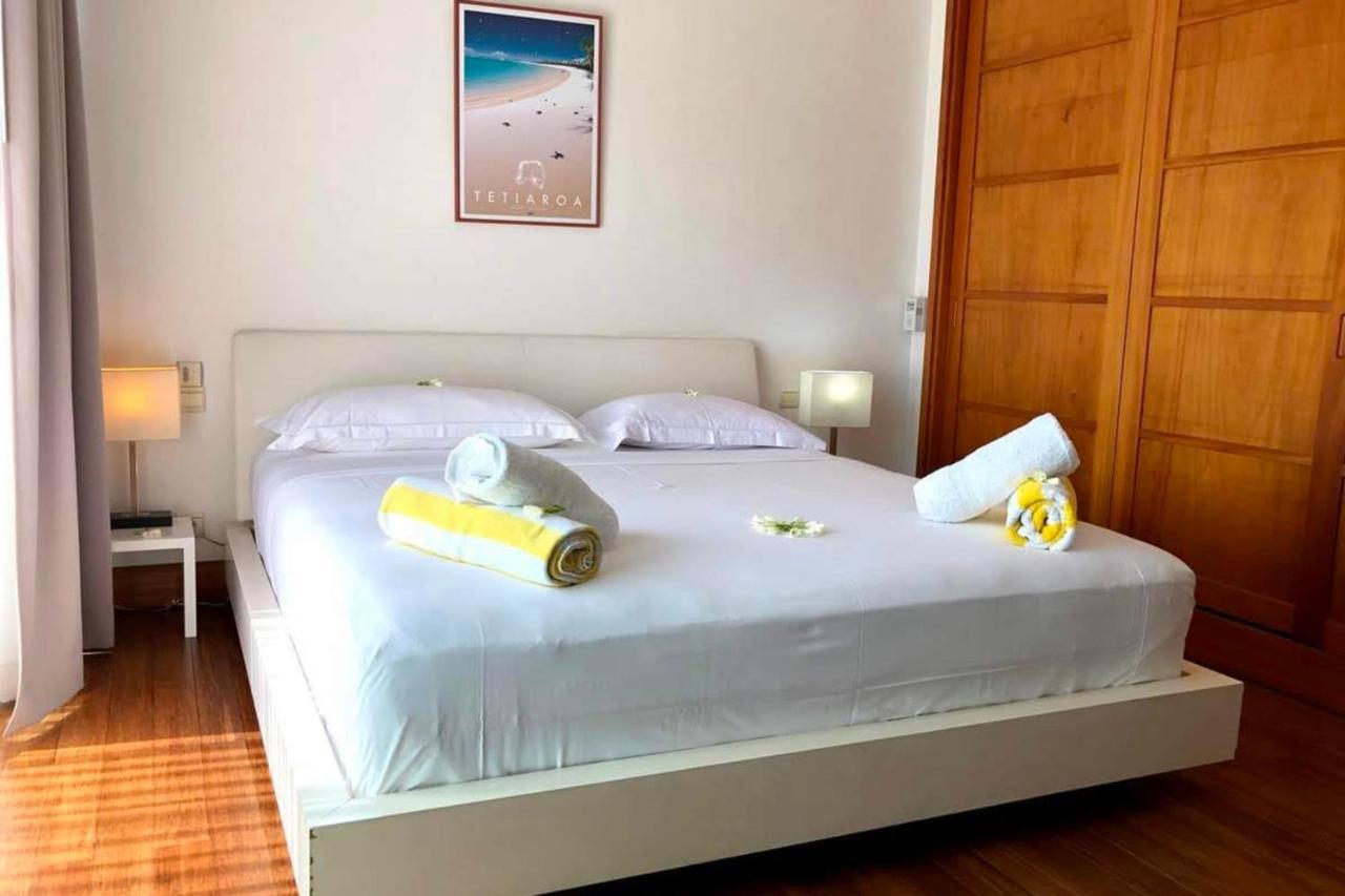 Sunset Beach Carlton- Tahiti - Beachfront Luxury Residence & Pool - 4 Pers Punaauia  Luaran gambar